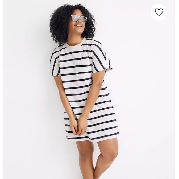 Madewell Dresses & Skirts - Madewell Tomboy Pocket Tee Dress in Stripe